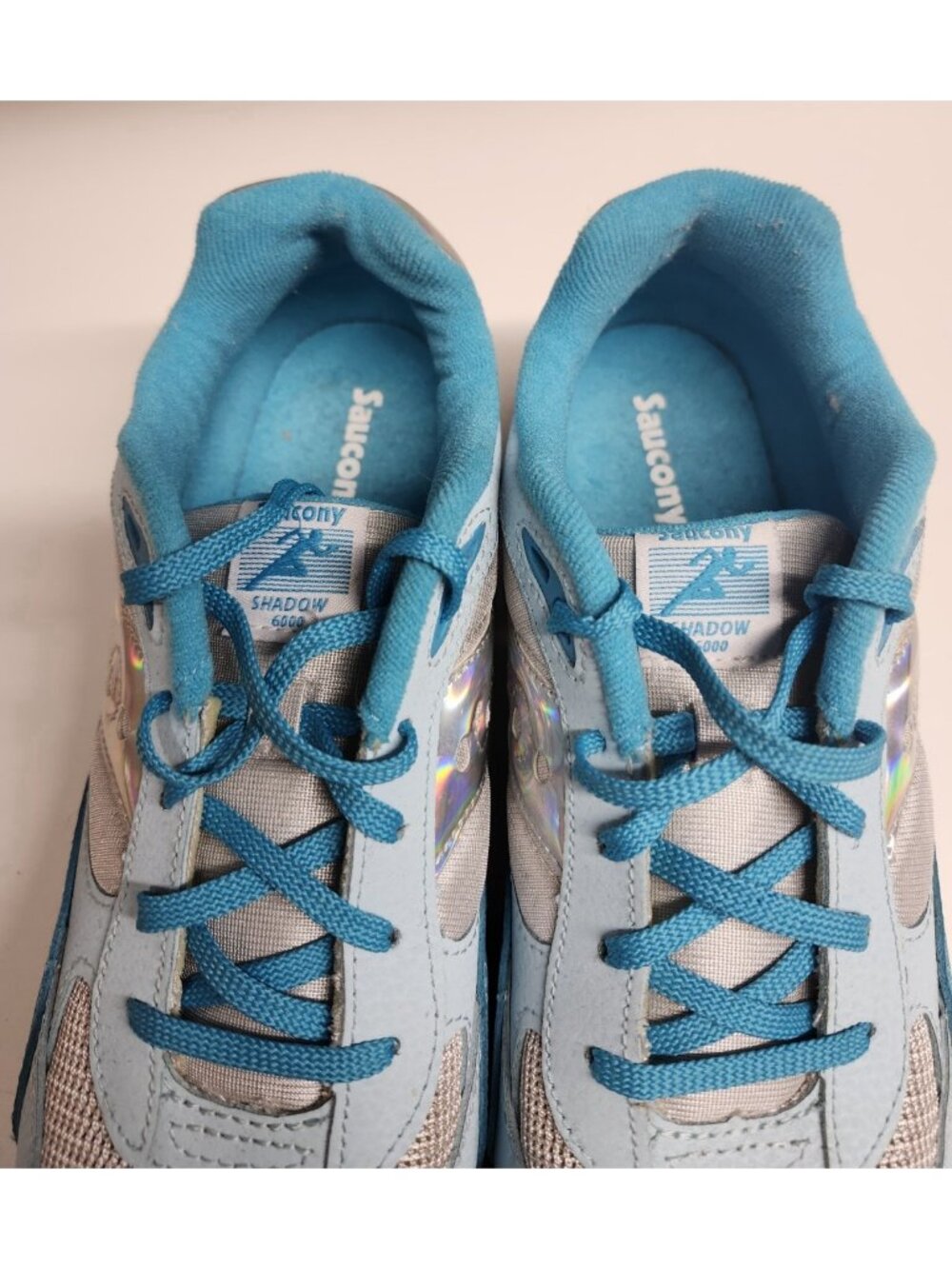 Saucony Shadow 6000 Big Kids 6.5 Women's 8.5 Turquoise Blue - Picture 3 of 8